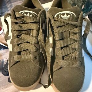 Adidas Men's Khaki Suede Sneakers